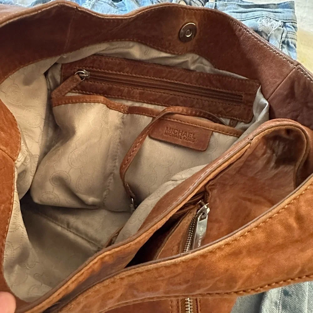 Michael Kors MK Cognac Crosby Hobo Bag